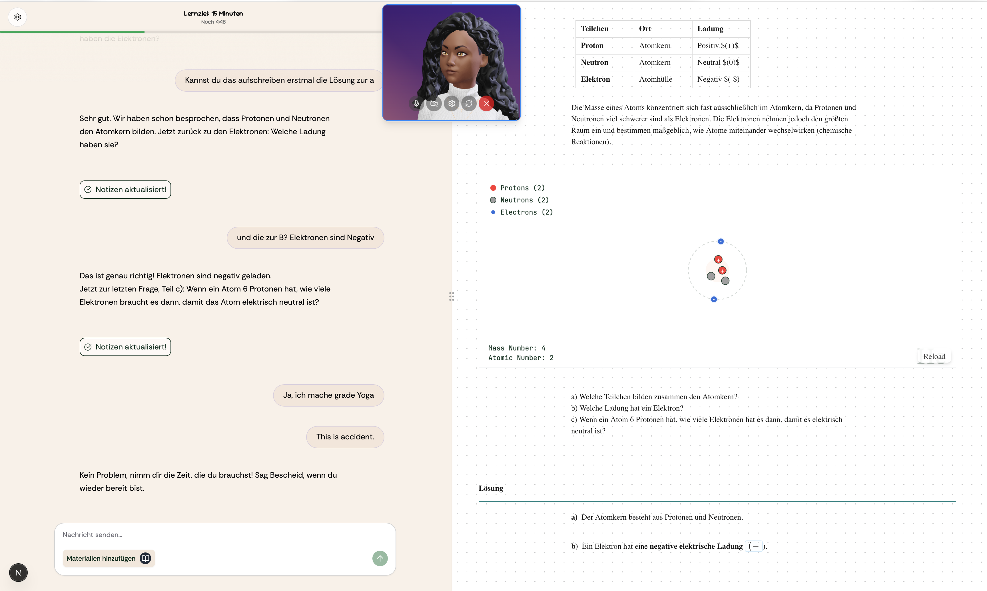 Example of a learning unit with notes